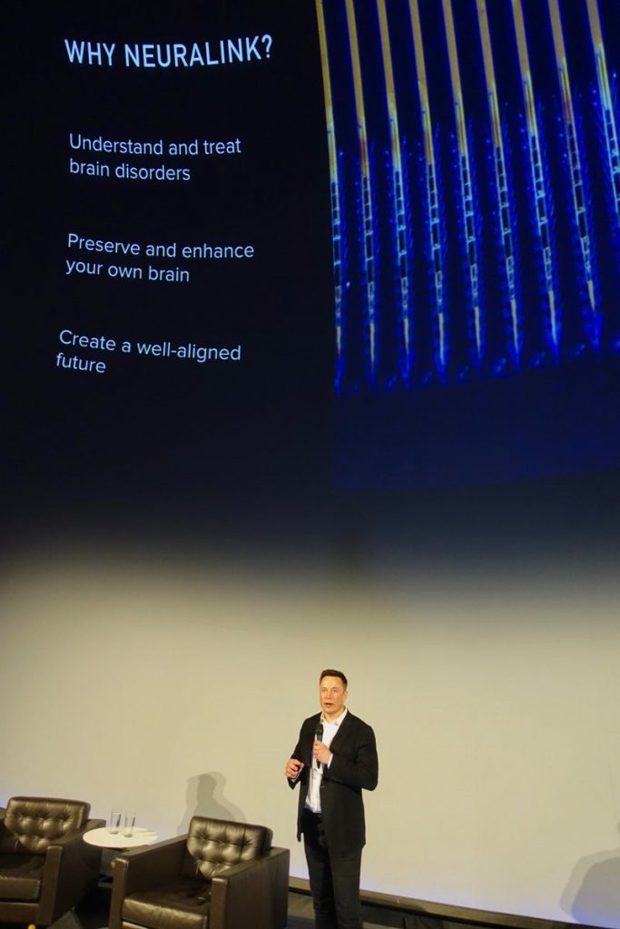Elon Musk during the presentation