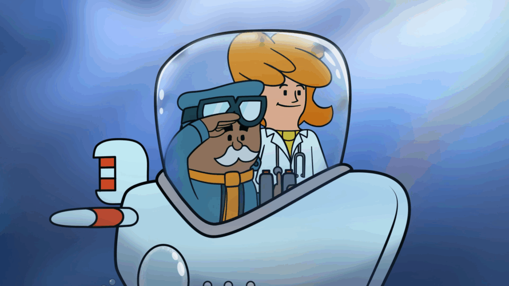 Sub pilot looking out